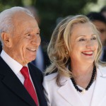Shimon Peres and Hillary Clinton